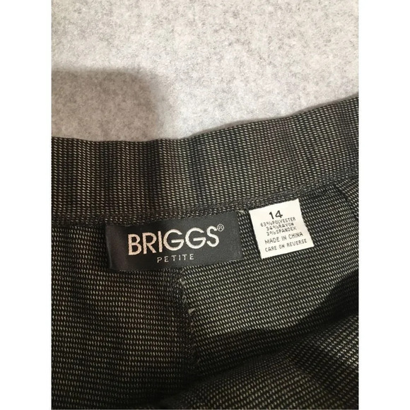 NWT Briggs Petite Trouser Pant Grey Straight Leg Career Work Office Contemporary - Picture 5 of 6